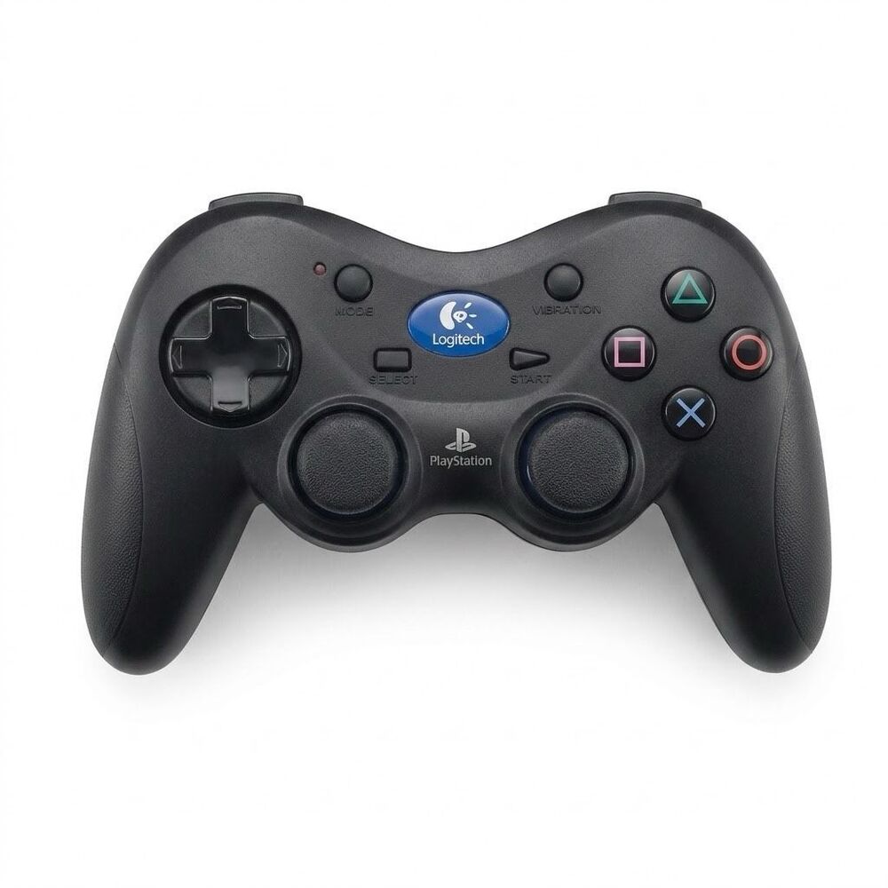 Logitech Cordless Action Wireless Controller PS2 PlayStation 2 Black OEM
